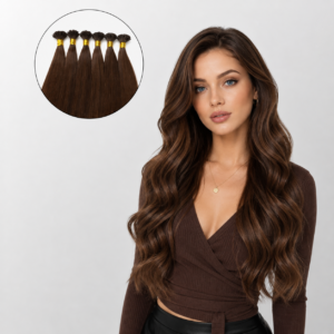 Dark Brown (2) I-Tip Hair Extensions (50g-100g)